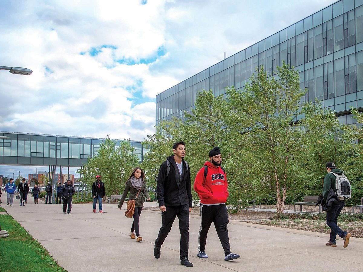 Brock Students Walking on Campus