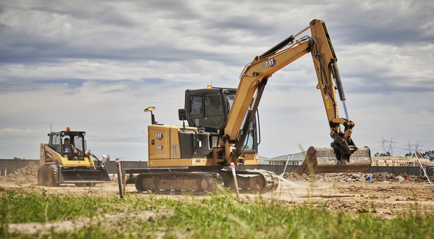 Cat Machines on a Job Site