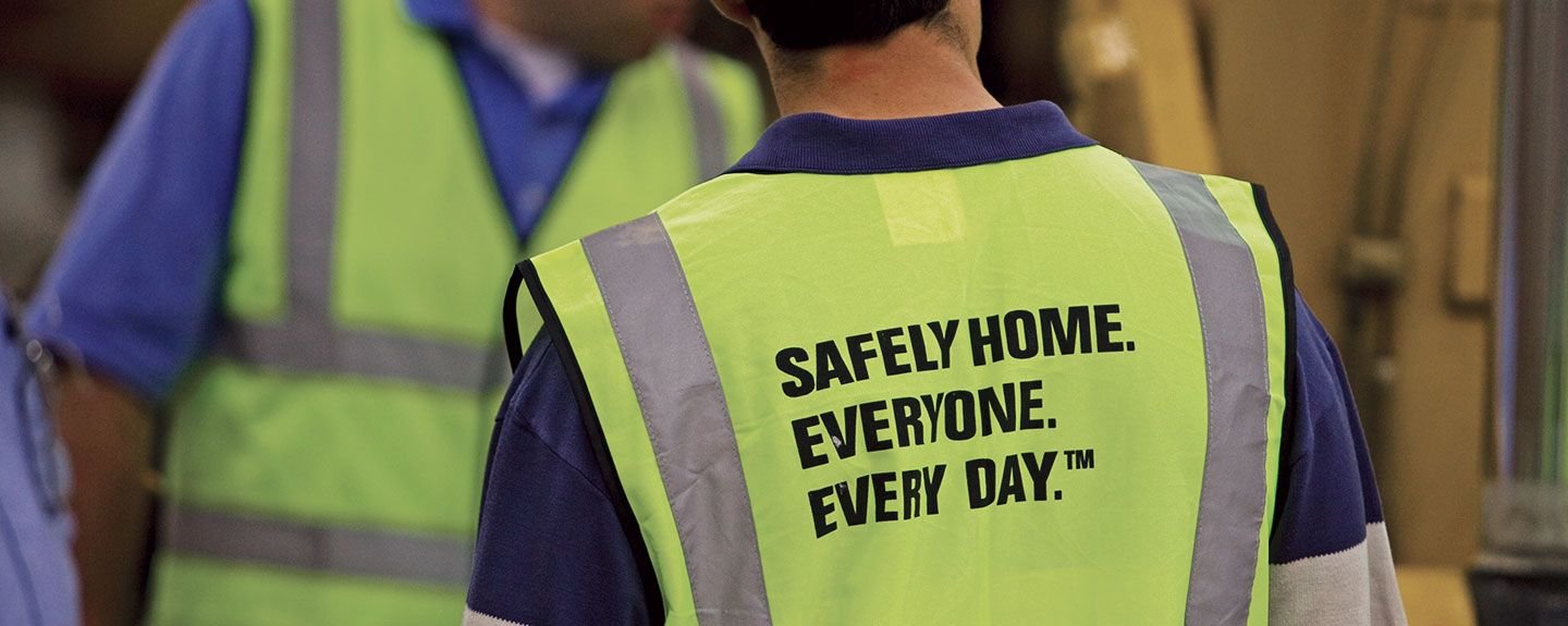 Caterpillar Crew Wearing Safety Vests