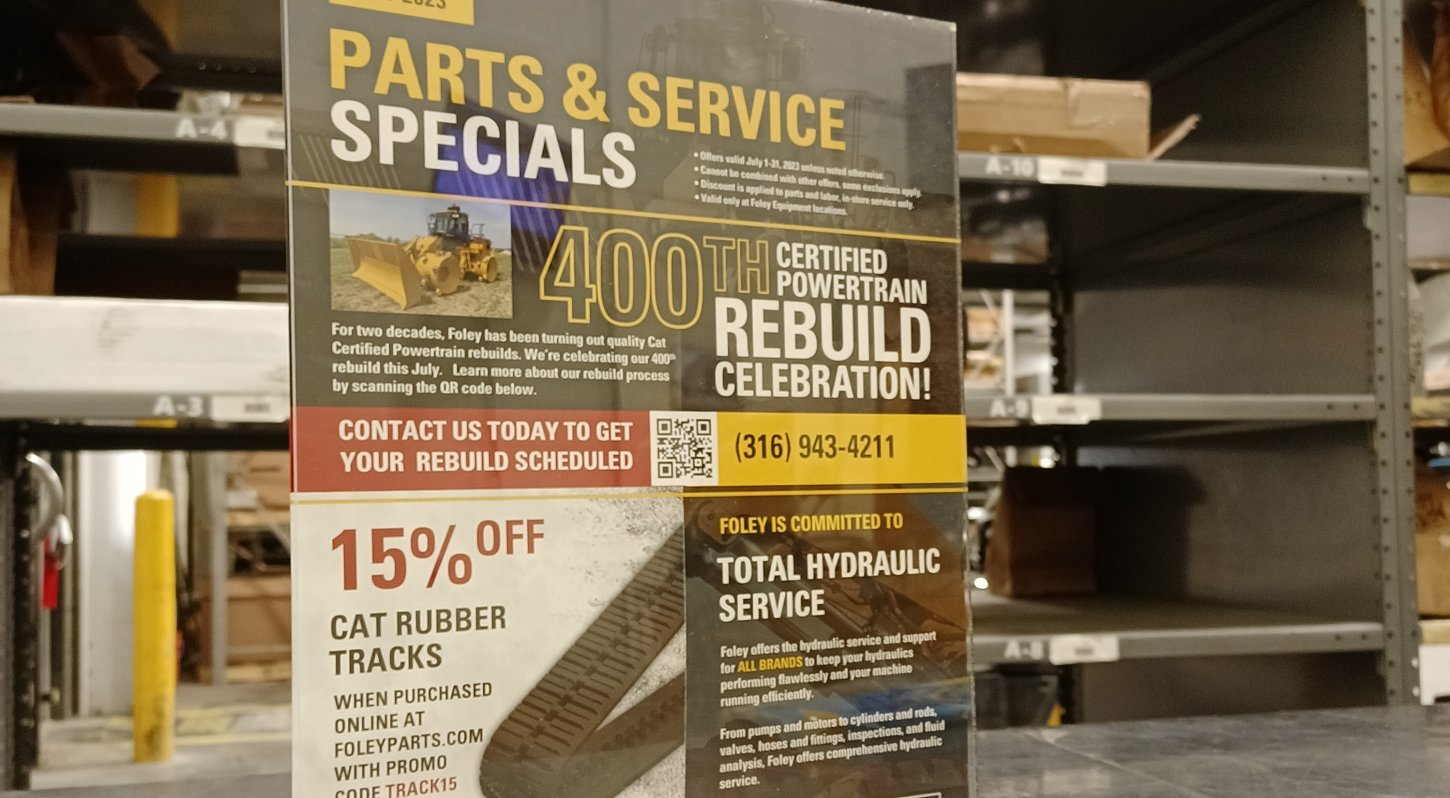 Foley Equipment Parts Specials