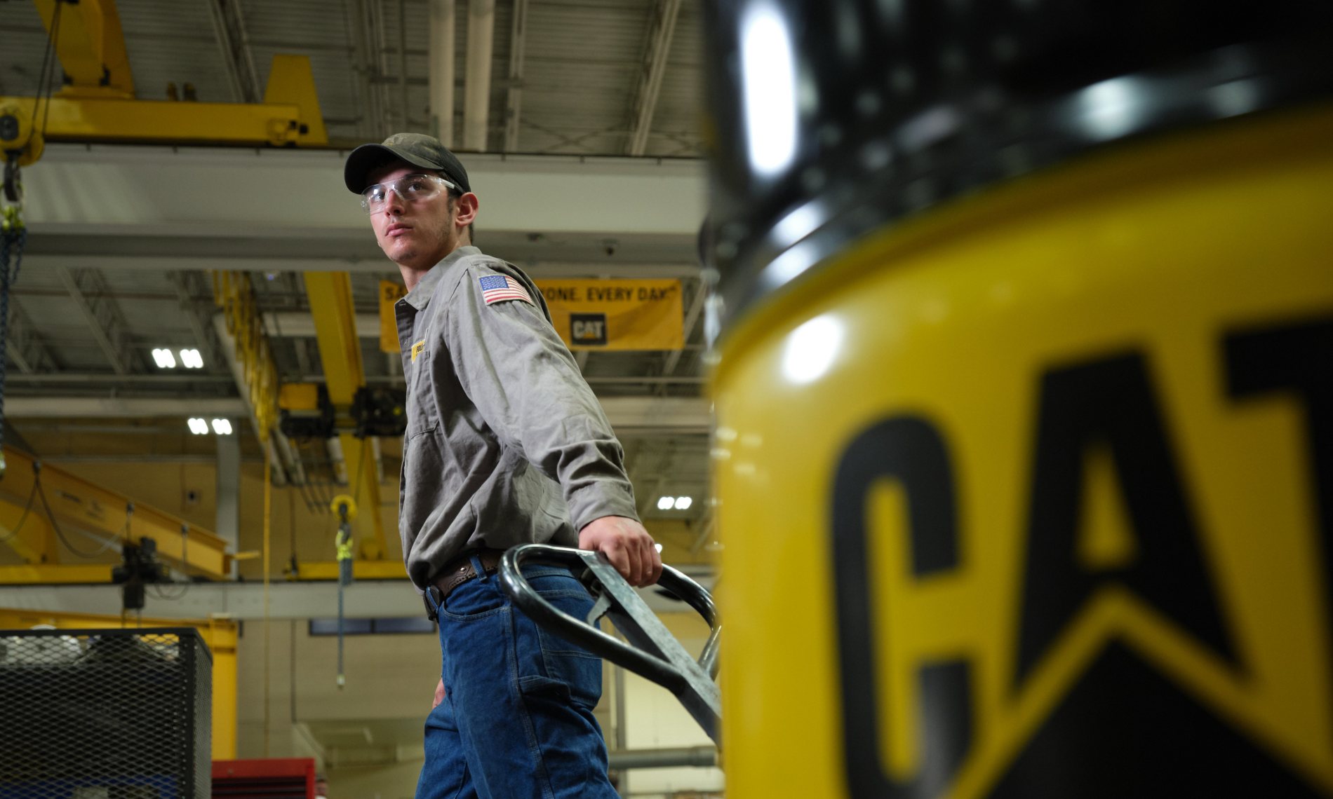 Technician Pulling Grease Barrel